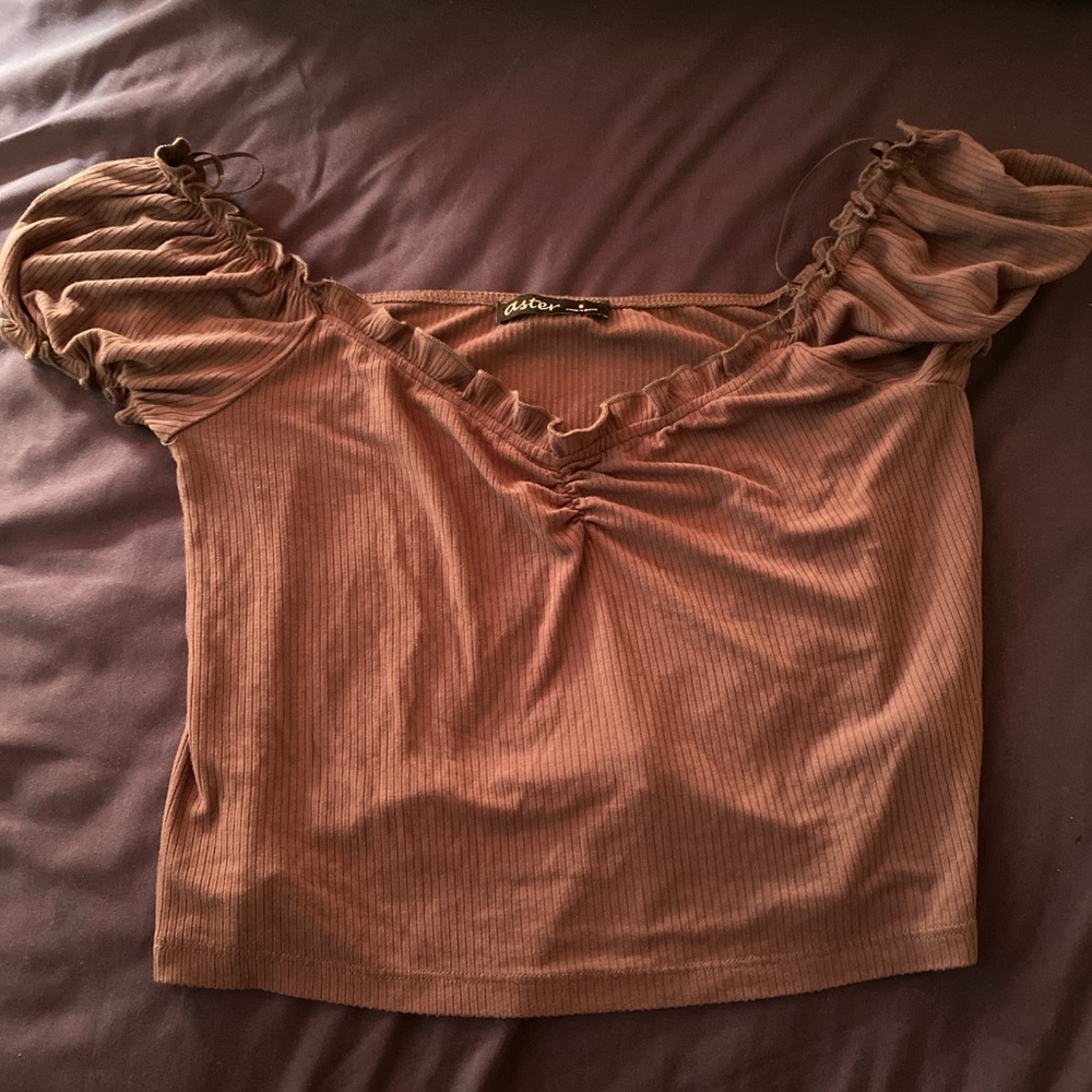 Elegant grey Off-Shoulder Top